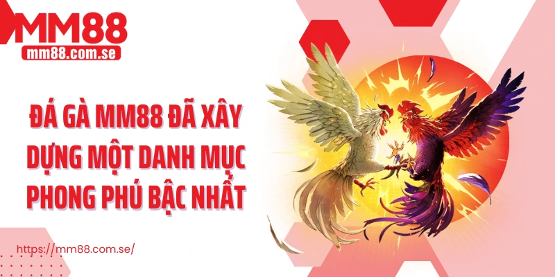 Đá gà MM88 đã xây dựng một danh mục phong phú bậc nhất